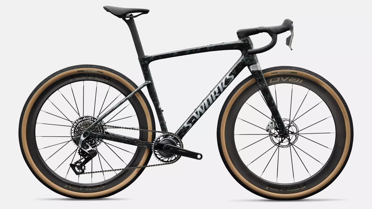 2027 S-Works Crux 5 - SRAM RED XPLR - Fjord Gold Sandstone Blurred Impasto/Gloss Flake Silver