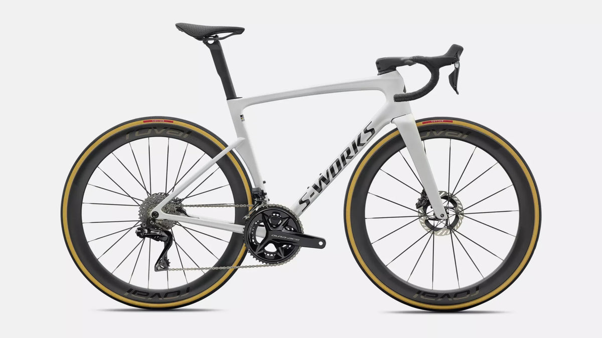 2027 S-Works Tarmac SL9 - Shimano DA Di2 - Gloss White Silver Metallic / Obsidian Metallic