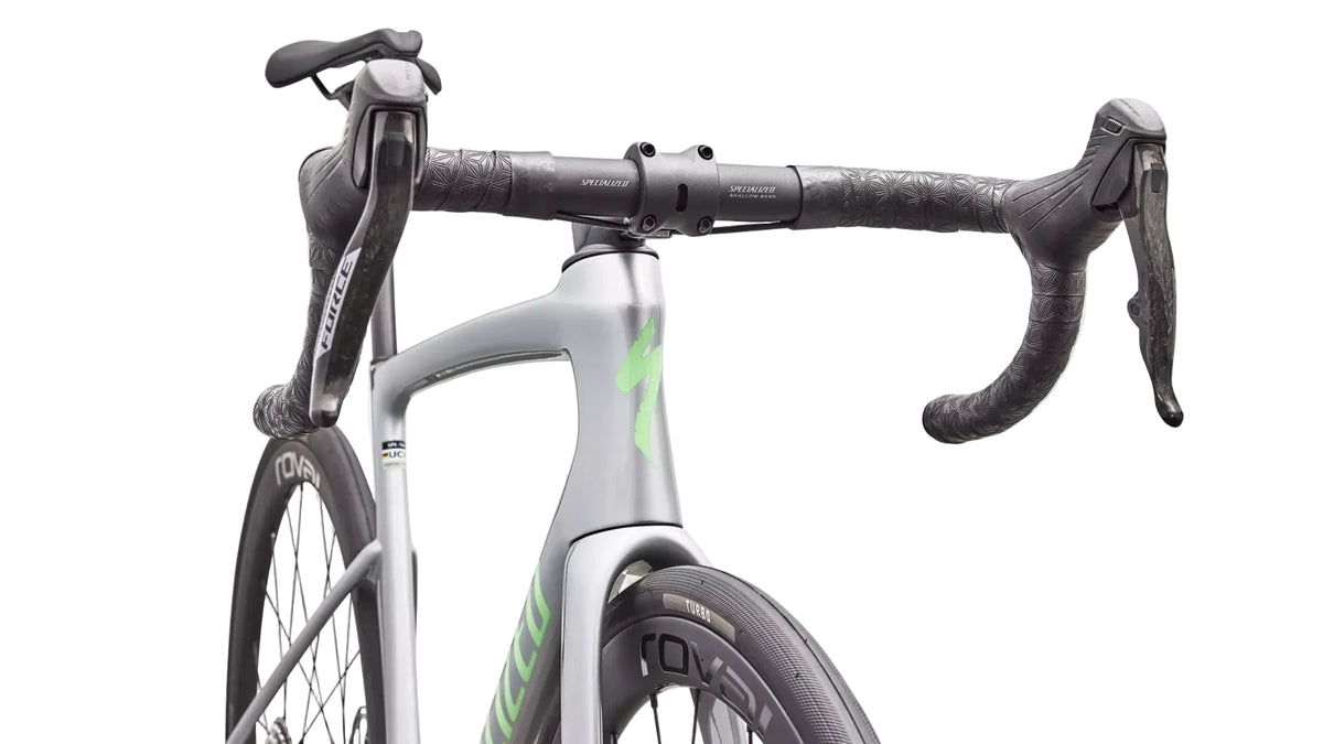 Specialized Tarmac SL9 Expert - Force AXS - Gloss Silver Dust / Powder Lime