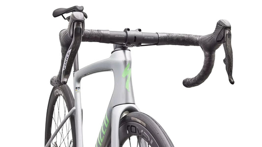 Specialized Tarmac SL9 Expert - Force AXS - Gloss Silver Dust / Powder Lime