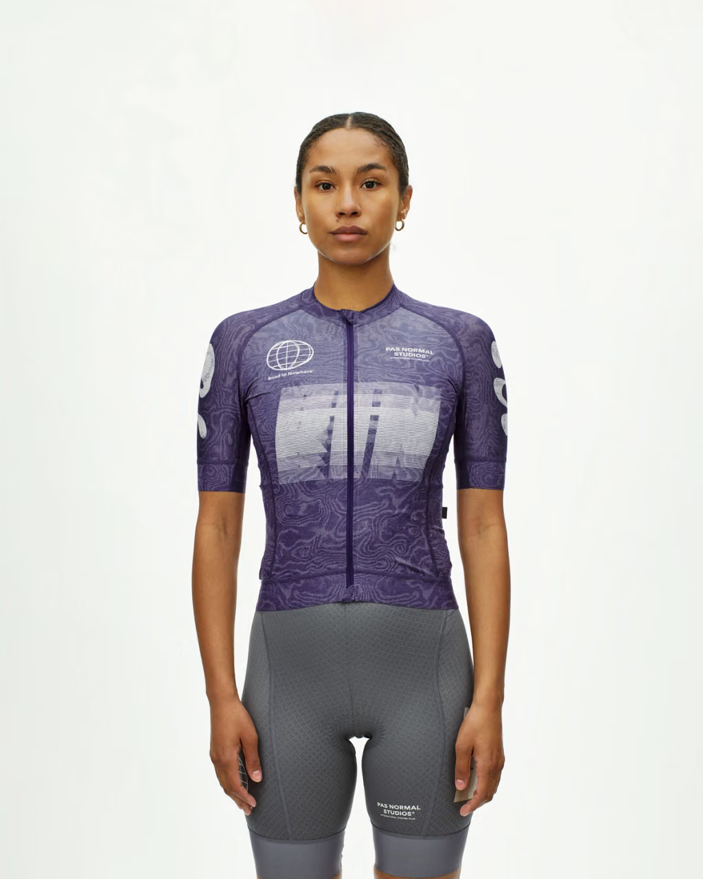 Pas Normal Studios - Women's Mechanism 2.0 Logo Jersey - AOP RTN Dark Purple