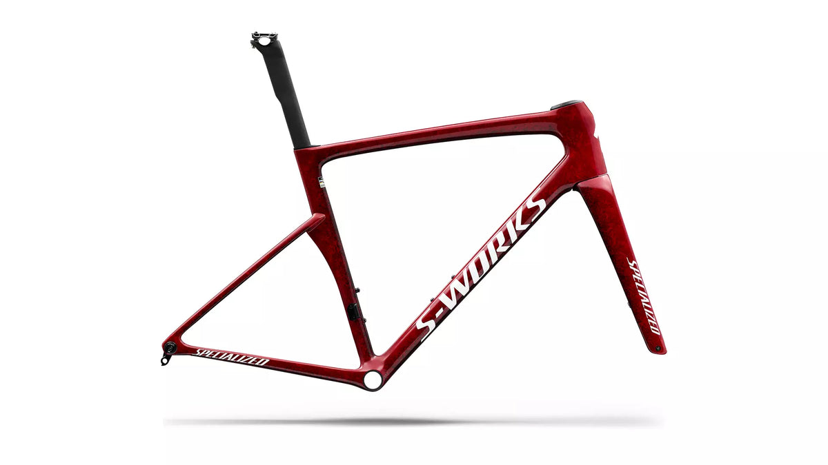 2027 S-Works Tarmac SL9 Frameset - Gloss Vivid Red / Tarmac Black / White Silver Metallic