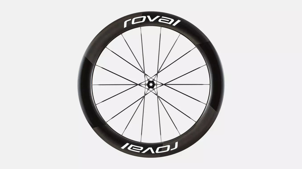 Roval Rapide Sprint CLX Carbon Wheel - Front - Satin Carbon/Gloss White
