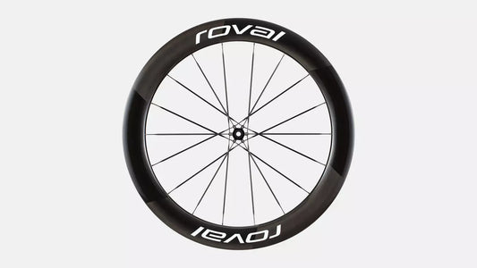 Roval Rapide Sprint CLX Carbon Wheel - Front - Satin Carbon/Gloss White