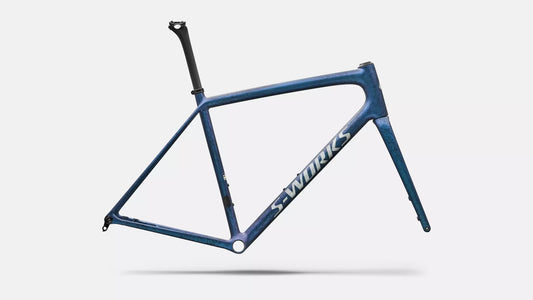 2026 S-Works Aethos 2 Frameset - Satin Black Ink Wash / Pearl / Shadow Silver