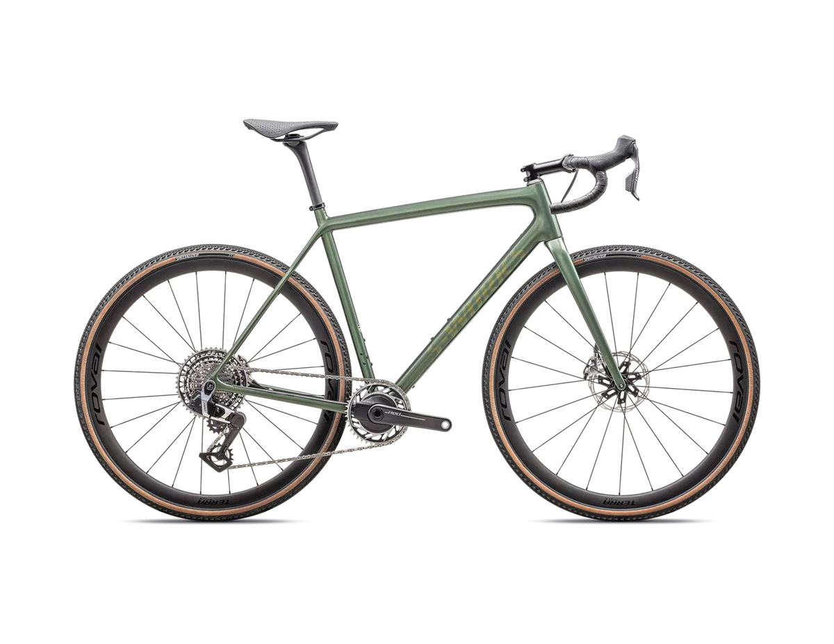 2025 S-Works Crux - Gloss Cypress Metallic / Viavi Gold To Silver Pearl
