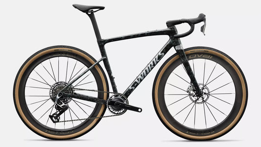 2027 S-Works Crux 5 - SRAM RED XPLR - Fjord Gold Sandstone Blurred Impasto/Gloss Flake Silver