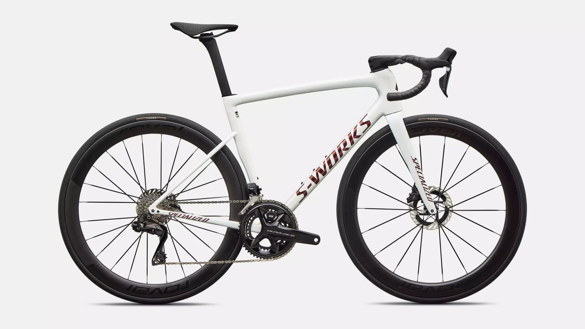 2026 S-Works Tarmac SL8 - Shimano Dura Ace Di2 - Gloss Metallic White Silver / Pearl / Black
