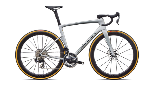 2027 S-Works Tarmac SL9 - SRAM Red AXS - Satin Silver Dust / Gloss Chrome
