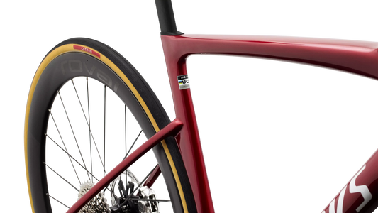2027 S-Works Tarmac SL9 SRAM Red AXS Gloss Ruby Metallic / White Silver Metallic