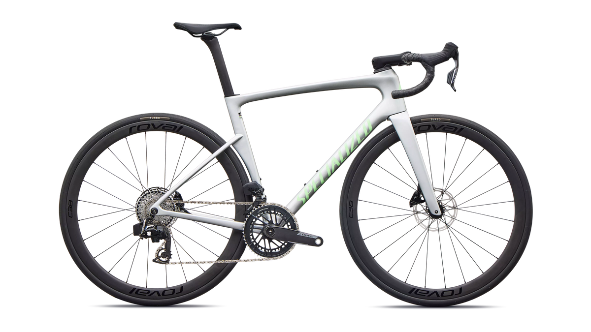 Specialized Tarmac SL9 Expert - Force AXS - Gloss Silver Dust / Powder Lime