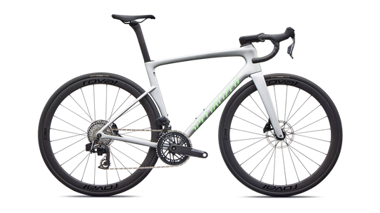 Specialized Tarmac SL9 Expert - Force AXS - Gloss Silver Dust / Powder Lime