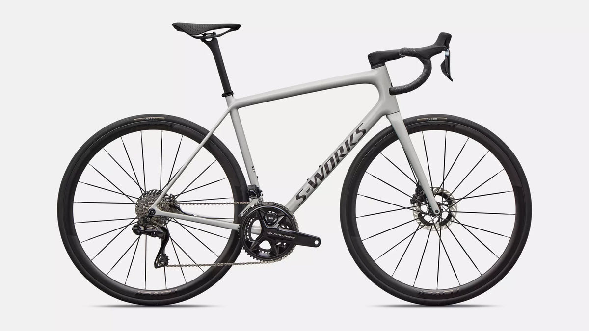 2026 S-Works Aethos 2 - Dura Ace Di2 - Gloss Dolomite Metallic / Satin Nebula Metallic