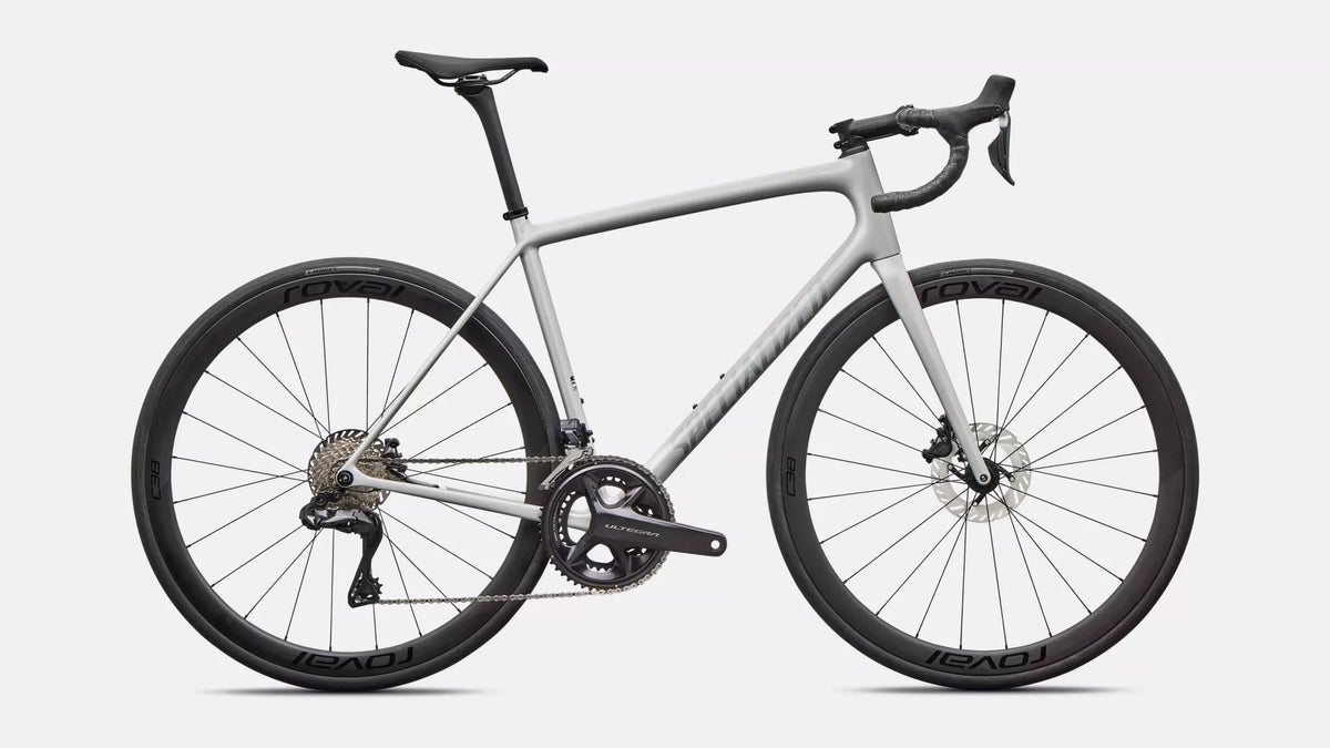 2026 Specialized Aethos 2 Expert - Ultegra Di2 - Gloss Dolomite Metallic / Blue Pearl Over Shadow Silver