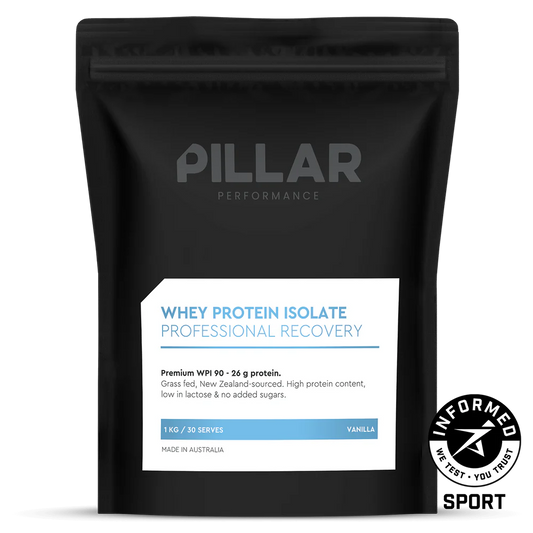 Pillar Performance - Grass Fed Whey Protein Isolate 90 - Vanilla