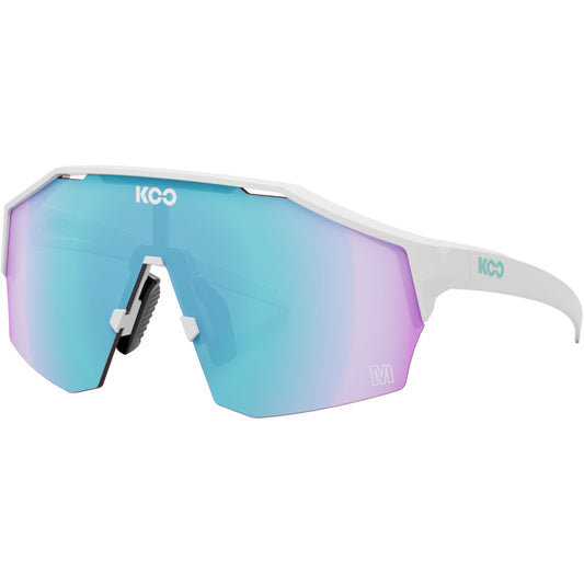KOO - Alibi Sunglasses - Regular - MDD White/Turquoise Mirror Lens