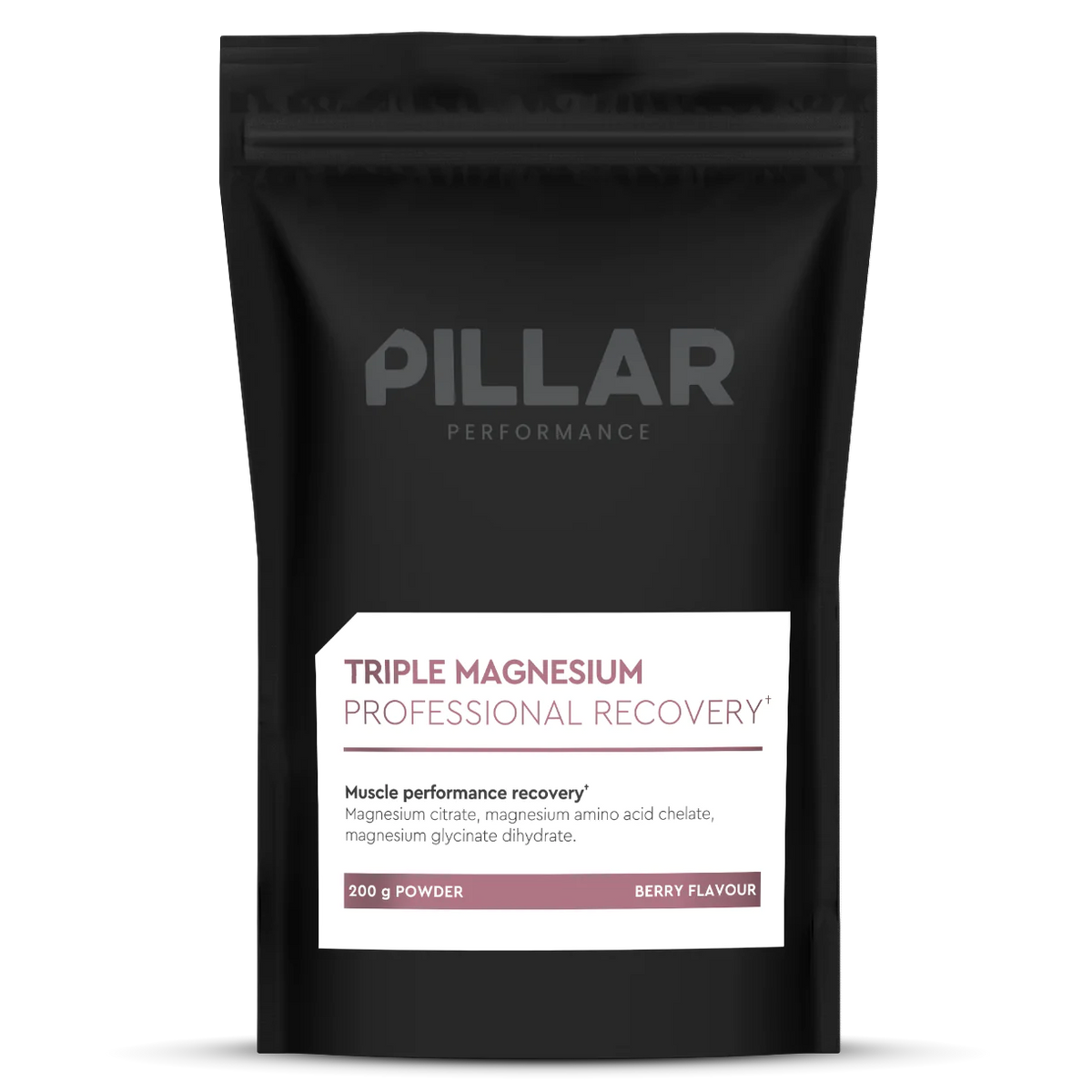 Pillar Performance Triple Magnesium Recovery Powder - Natural Berry - Pouch