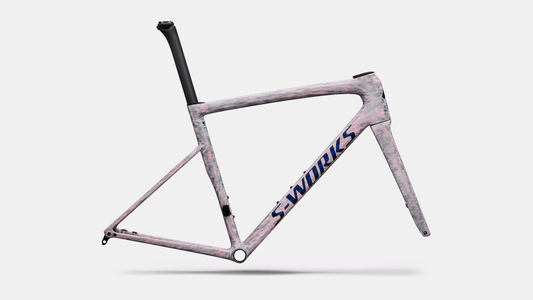 2026 S-Works Tarmac SL8 Frameset - Gloss Dolomite Metallic / Directional Brush / Blue Majesty Metallic