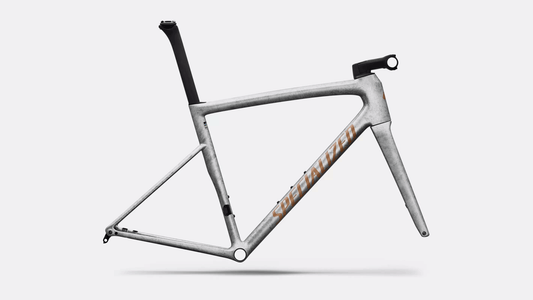 2026 Specialized Tarmac SL8 Frameset - Gloss Silver Dust / Shadow Silver Dry Impasto / Photon Orange Tint Over Silver Dust
