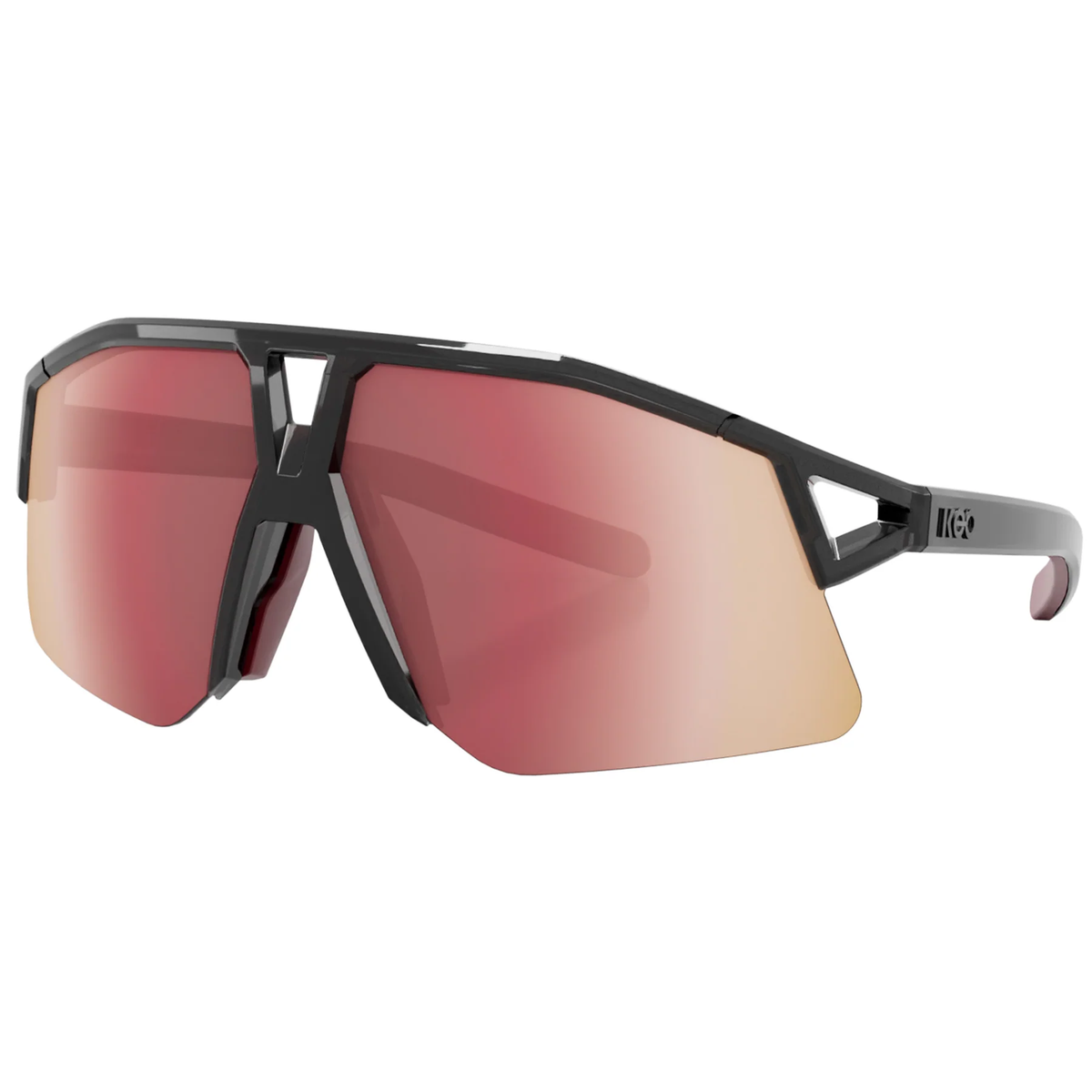 KOO - Hype Sunglasses - Strade Bianchi Black Glass/Sienna Red Lens