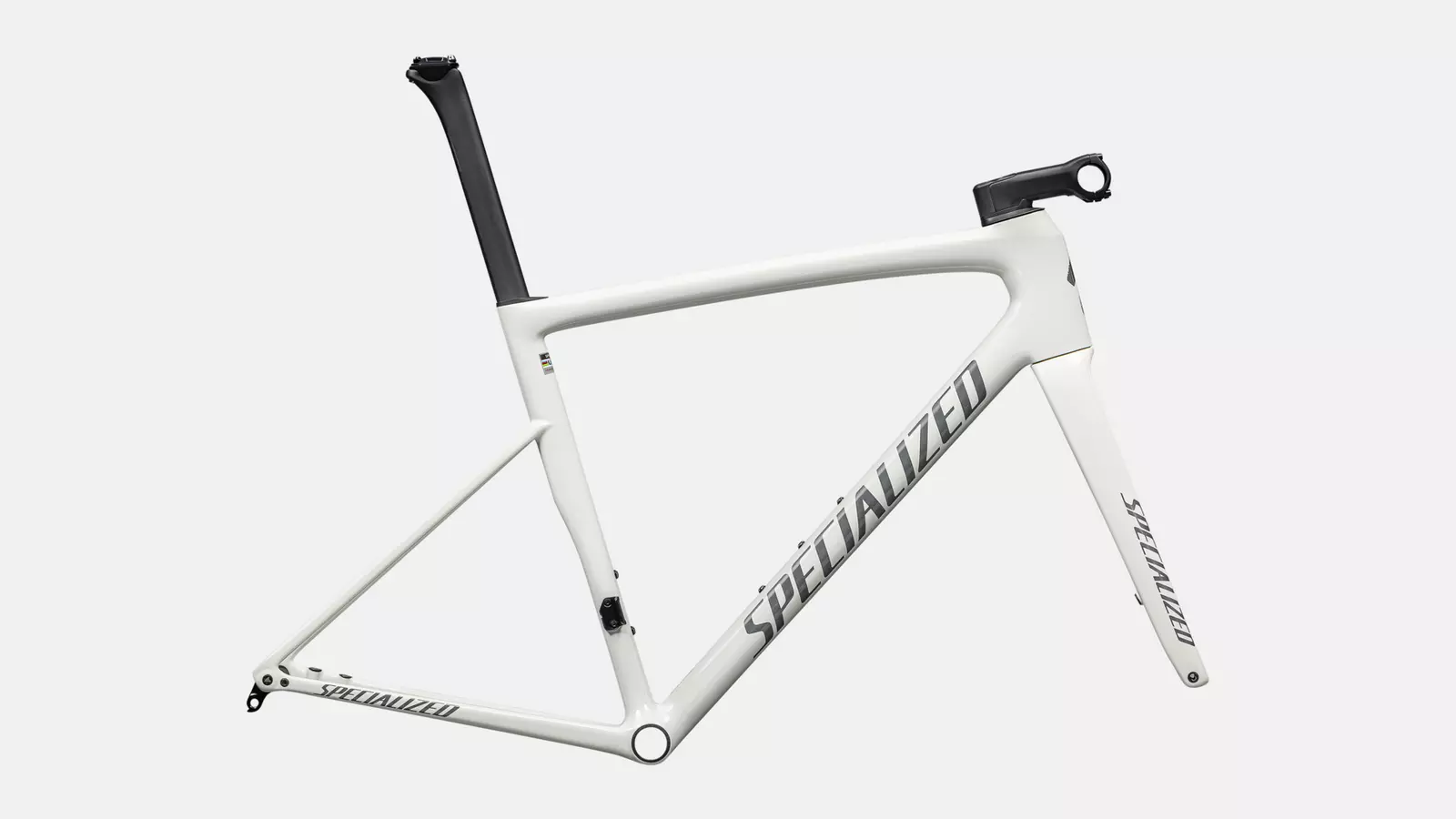 2025 Specialized Tarmac SL8 Pro Frameset – Gloss Dune White / Black Pearl Over Ashen