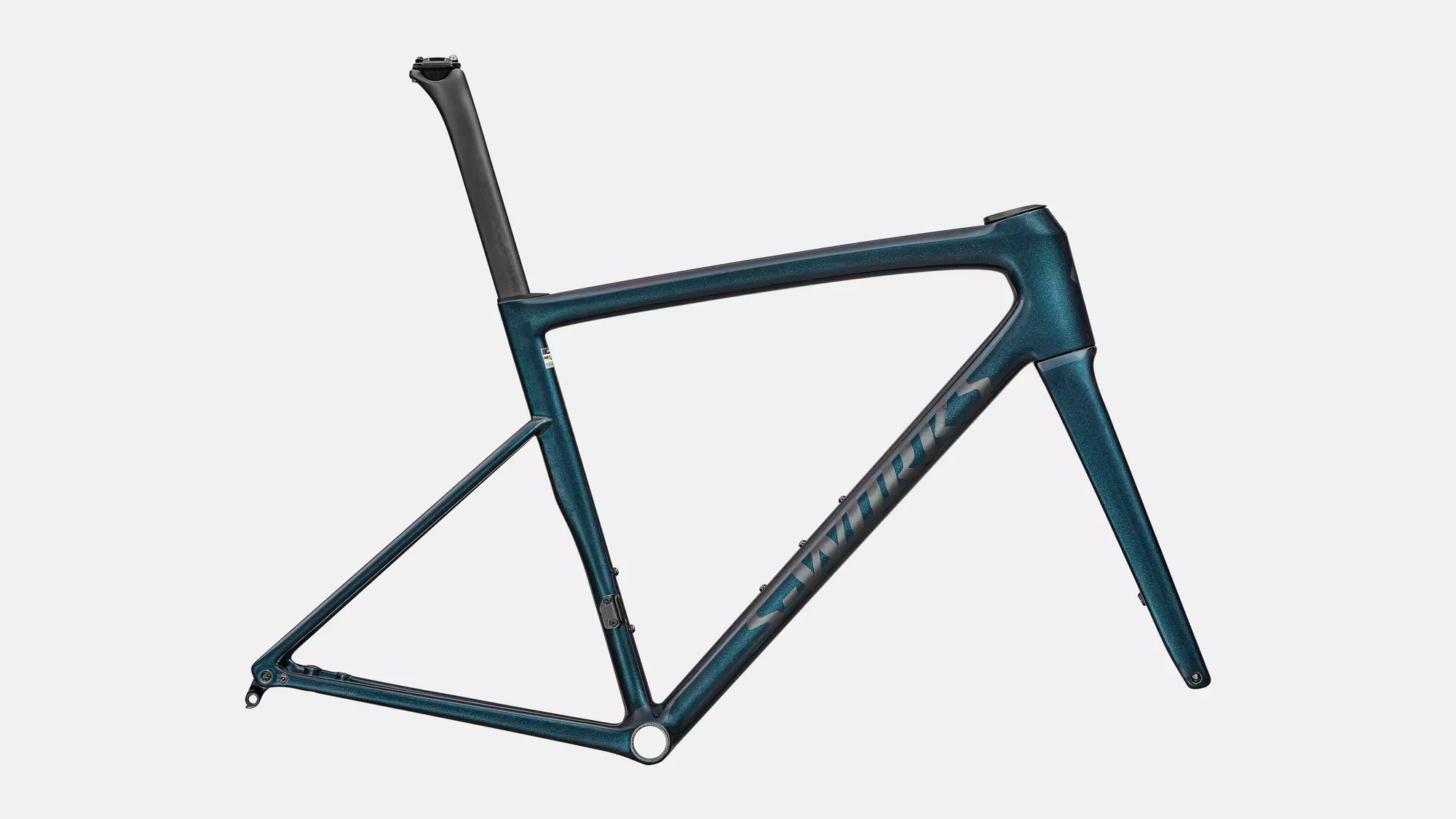 2025 S-Works Tarmac SL8 Frameset – Gloss Red To Black Pearl Over Deep Lake Metallic / Satin Metallic Obsidian