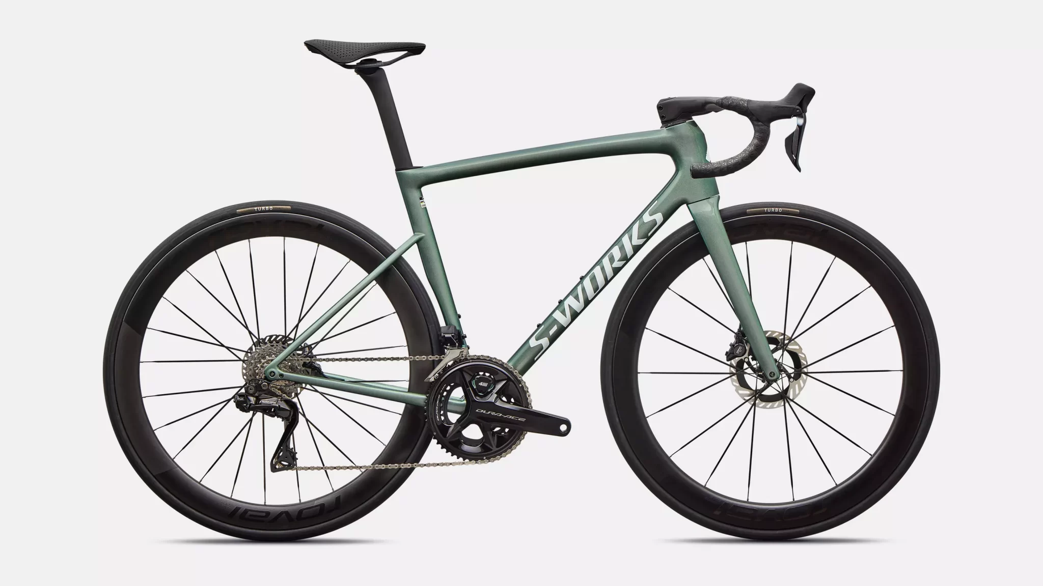 2026 S-Works Tarmac SL8 – Shimano Dura Ace Di2 – Gloss Premium Fjord Metallic / White Metallic Silver
