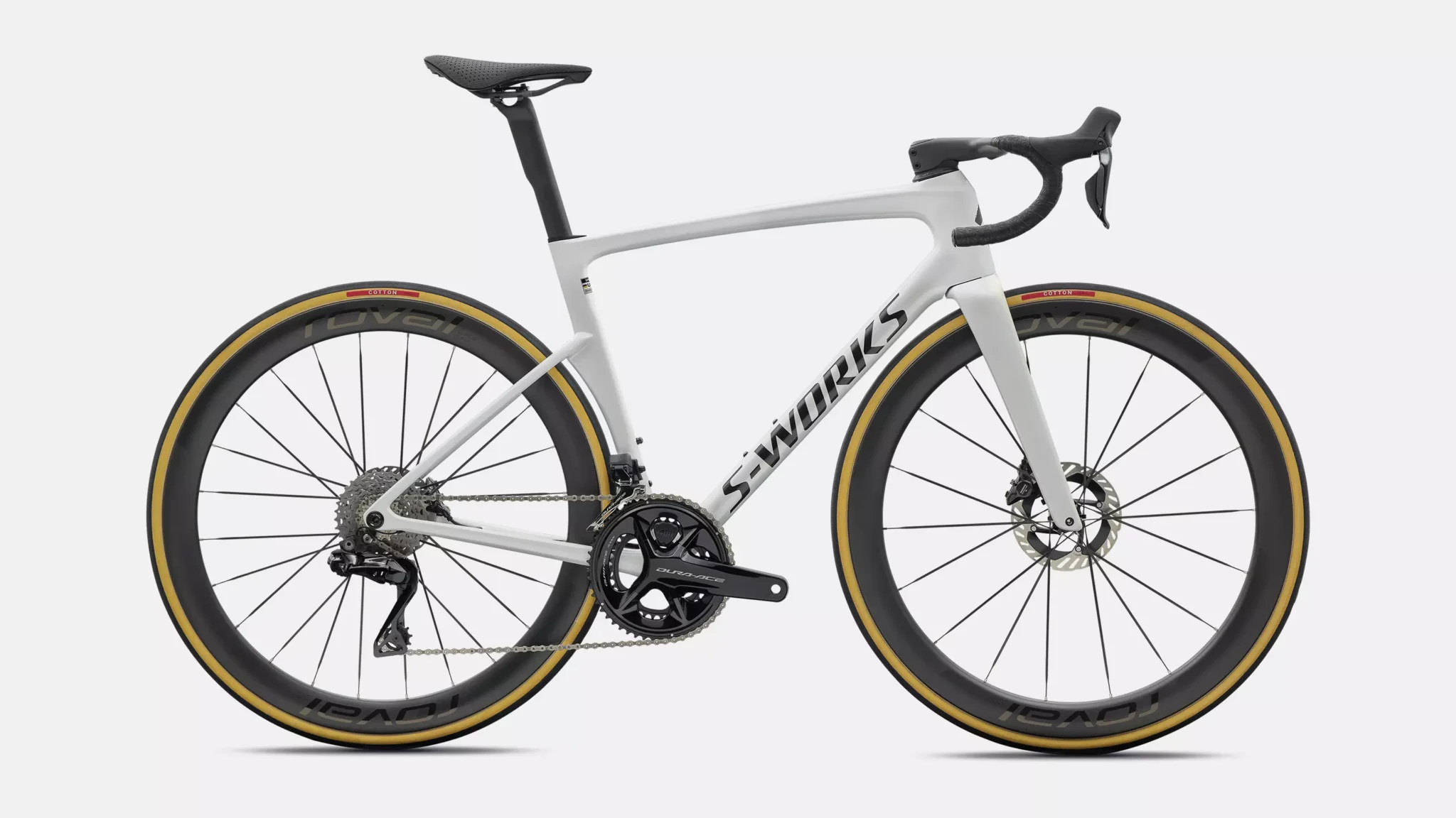 2027 S-Works Tarmac SL9 – Shimano DA Di2 – Gloss White Silver Metallic / Obsidian Metallic